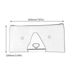 2 pezzi di cartone animato cane semplice astuccio per matite di grande capacità cancelleria per studenti di scuola per ufficio, Grey, Blue, Dark Blue, Light Yellow