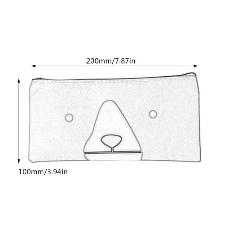2 pezzi di cartone animato cane semplice astuccio per matite di grande capacità cancelleria per studenti di scuola per ufficio, Grey, Blue, Dark Blue, Light Yellow