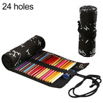 Calligrafia Cute Canvas Roll Astuccio per matite scolastico Astuccio per matite Borsa per penne per studenti Custodia per cancelleria