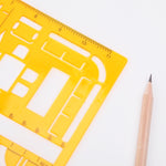 Accessori per la scuola del righello del modello di costruzione di mobili universali da 2 pezzi, Furniture Construction
