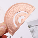 Goniometro righello angolare in metallo 10cm