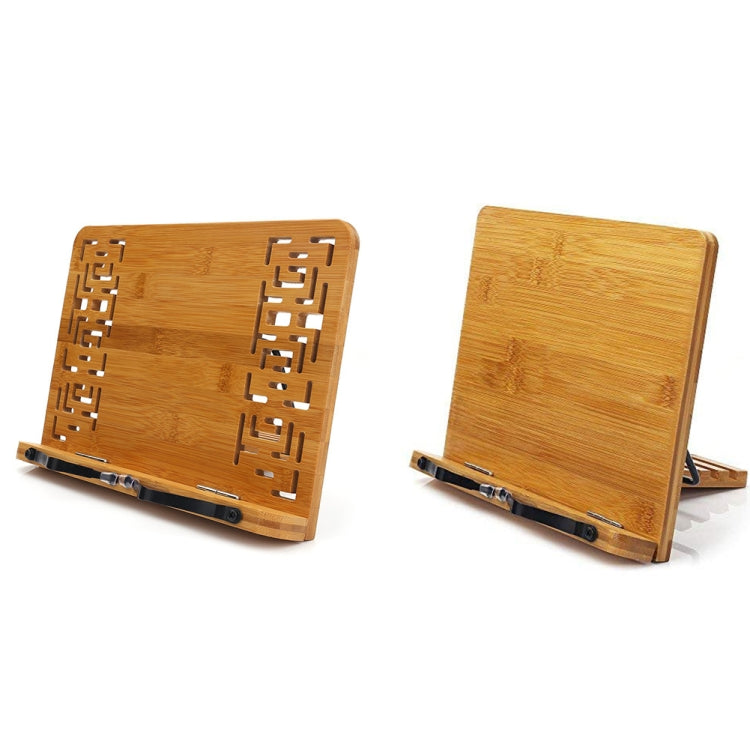 Staffa per fermalibri per tablet in legno, libri di cucina, libri di testo, documenti, supporto per libri pieghevole in bambù, Light Board Small, Light Board Medium, Light Board Large, Hollow Small, Hollow Medium, Hollow Large