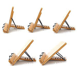 Staffa per fermalibri per tablet in legno, libri di cucina, libri di testo, documenti, supporto per libri pieghevole in bambù, Light Board Small, Light Board Medium, Light Board Large, Hollow Small, Hollow Medium, Hollow Large