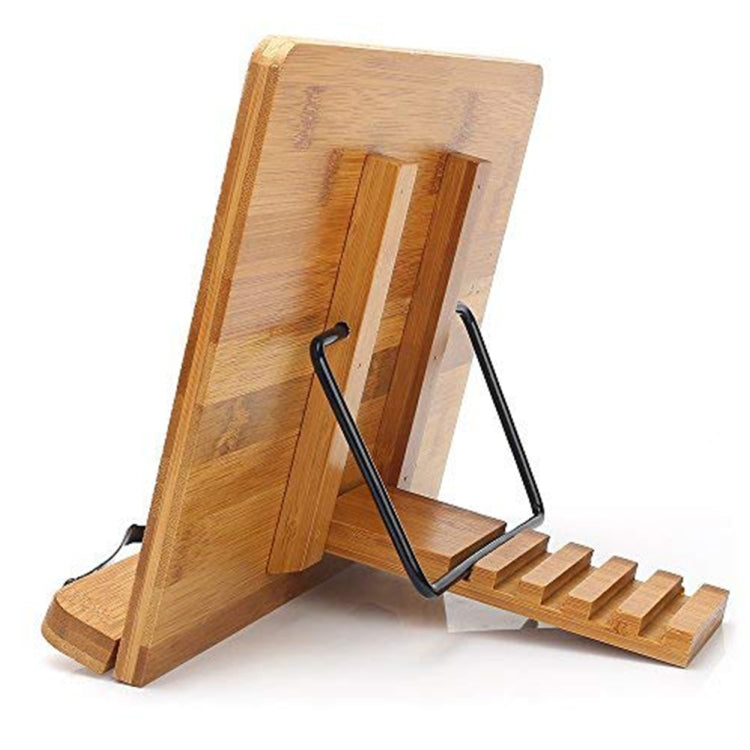 Staffa per fermalibri per tablet in legno, libri di cucina, libri di testo, documenti, supporto per libri pieghevole in bambù, Light Board Small, Light Board Medium, Light Board Large, Hollow Small, Hollow Medium, Hollow Large