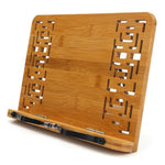Staffa per fermalibri per tablet in legno, libri di cucina, libri di testo, documenti, supporto per libri pieghevole in bambù, Light Board Small, Light Board Medium, Light Board Large, Hollow Small, Hollow Medium, Hollow Large