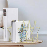 Fermalibri elettrolitico a forma di S in oro Organizzatore da scrivania Desktop Office Home Fermalibri Porta libri Porta libri Scaffale creativo, S Shape Bookend