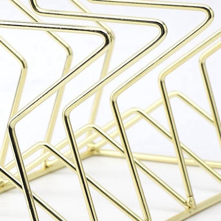 Fermalibri elettrolitico a forma di S in oro Organizzatore da scrivania Desktop Office Home Fermalibri Porta libri Porta libri Scaffale creativo, S Shape Bookend