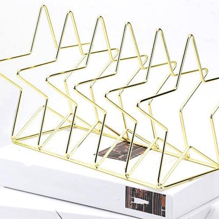 Fermalibri elettrolitico a forma di S in oro Organizzatore da scrivania Desktop Office Home Fermalibri Porta libri Porta libri Scaffale creativo, S Shape Bookend