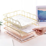 Forniture per organizer da scrivania pieghevoli in ferro battuto per riviste, portariviste, portadocumenti