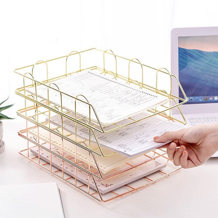 Forniture per organizer da scrivania pieghevoli in ferro battuto per riviste, portariviste, portadocumenti
