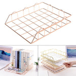 Forniture per organizer da scrivania pieghevoli in ferro battuto per riviste, portariviste, portadocumenti
