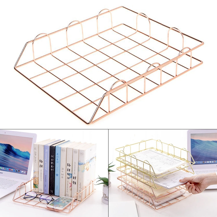 Forniture per organizer da scrivania pieghevoli in ferro battuto per riviste, portariviste, portadocumenti