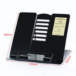 Supporto per libri di lettura regolabile in metallo portatile, supporto per libri, scaffale per documenti per iPad, Small, Large