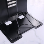 Supporto per libri di lettura regolabile in metallo portatile, supporto per libri, scaffale per documenti per iPad, Small, Large