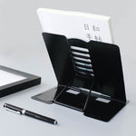 Supporto per libri di lettura regolabile in metallo portatile, supporto per libri, scaffale per documenti per iPad, Small, Large