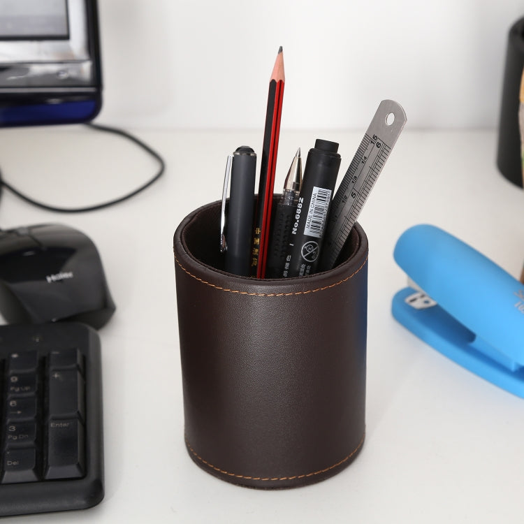 Organizer per forniture da scrivania portapenne in pelle finta pelle