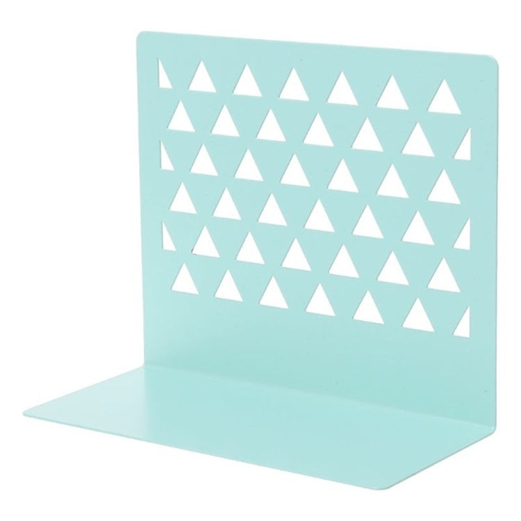 Organizzatore da tavolo vuoto triangolare in metallo Fermalibri Supporto per supporto Scaffale Porta libri Forniture per ufficio domestico