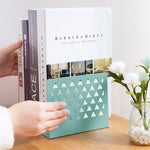 Organizzatore da tavolo vuoto triangolare in metallo Fermalibri Supporto per supporto Scaffale Porta libri Forniture per ufficio domestico