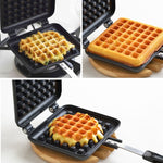 Forno per torta da cucina per waffle elettrico antiaderente da 2 pezzi, Waffles Mold Maker