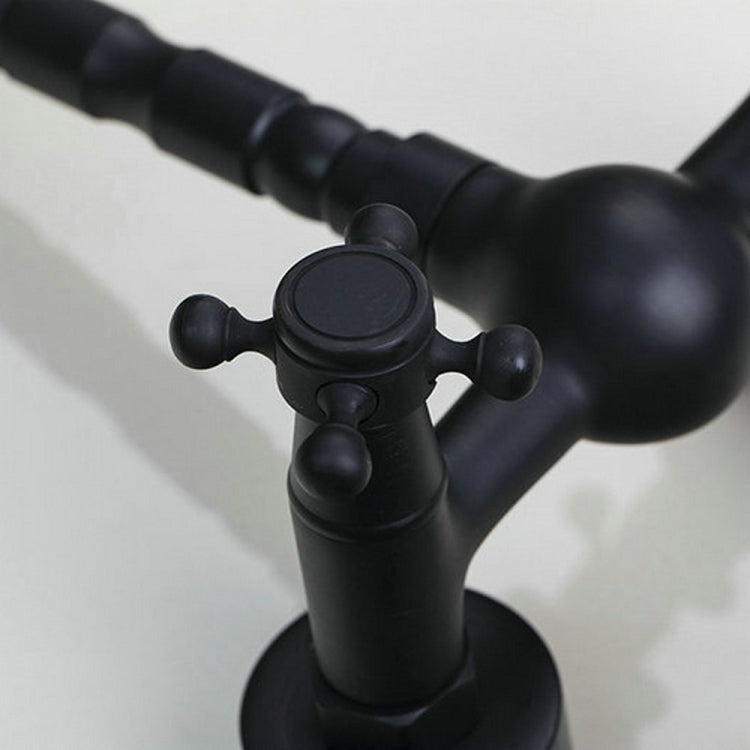 Rubinetto a parete antico per acqua calda fredda tutto in bronzo da bagno a parete