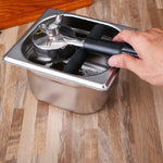 Contenitore per caffè in secchiello per fondi di caffè in acciaio inossidabile, Large, Small