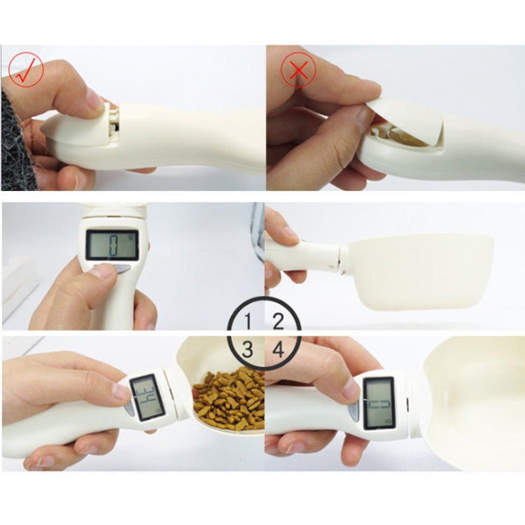 Cucchiaio dosatore elettronico portatile per alimenti per animali domestici, cucchiaio dosatore per alimenti per cani e gatti, Measuring Spoon