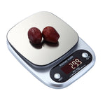Bilancia elettronica da cucina in acciaio inox 3 kg 0,1 g