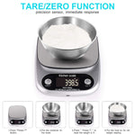Bilancia elettronica da cucina in acciaio inox 3 kg 0,1 g