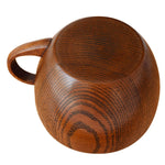 Mini bicchieri retrò fatti a mano in legno per caffè, tè, succo, acqua, colazione, birra, latte, con manico, Milk Drinkware with Handle