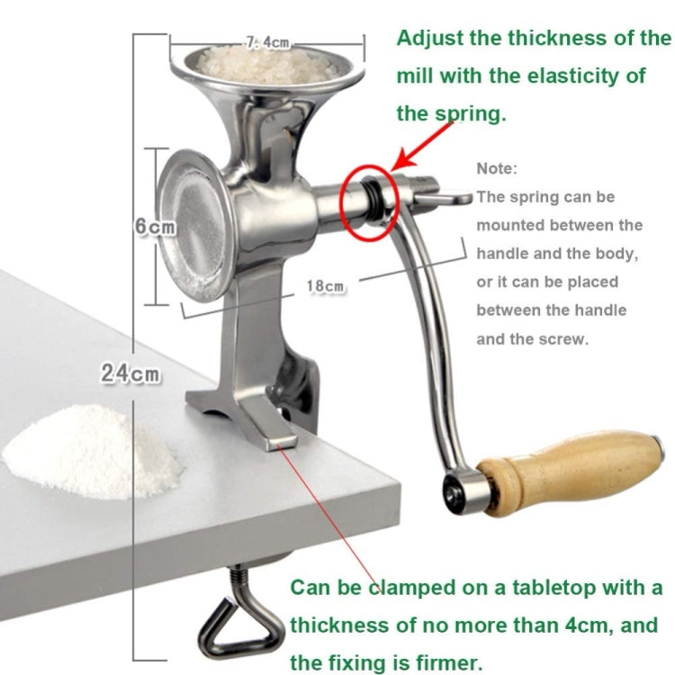 Macinino manuale per uso domestico in acciaio inossidabile, macinacaffè per utensili domestici, per arachidi di soia, Grinding Mill Machine