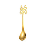 Cucchiaino da caffè a farfalla multicolore in acciaio inossidabile, frutta, bevanda fredda, gelato, dessert, cucchiaino da tè, Silver, Gold, Rose Gold, Rainbow, Black, Blue, Purple
