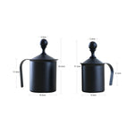 Pompa per schiuma in acciaio inossidabile a doppia rete manuale per caffè, latte, schiuma, brocca per schiuma, pompa per schiuma, 400cc, 800cc