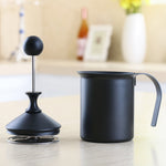 Pompa per schiuma in acciaio inossidabile a doppia rete manuale per caffè, latte, schiuma, brocca per schiuma, pompa per schiuma, 400cc, 800cc