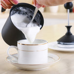 Pompa per schiuma in acciaio inossidabile a doppia rete manuale per caffè, latte, schiuma, brocca per schiuma, pompa per schiuma, 400cc, 800cc