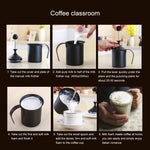 Pompa per schiuma in acciaio inossidabile a doppia rete manuale per caffè, latte, schiuma, brocca per schiuma, pompa per schiuma, 400cc, 800cc