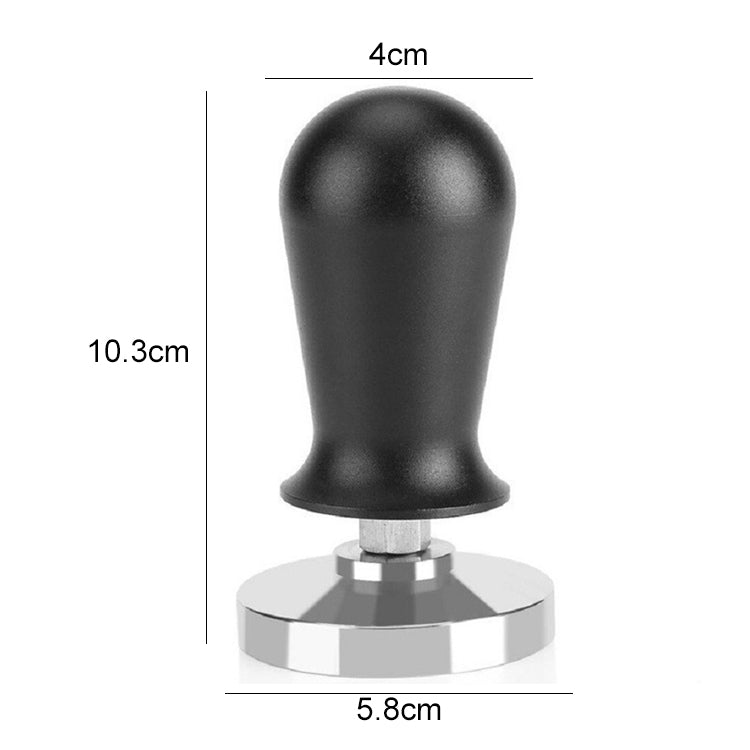 Pressa per polvere a pressione costante in allumina con martello per polvere di caffè in acciaio inossidabile, 58mm Black
