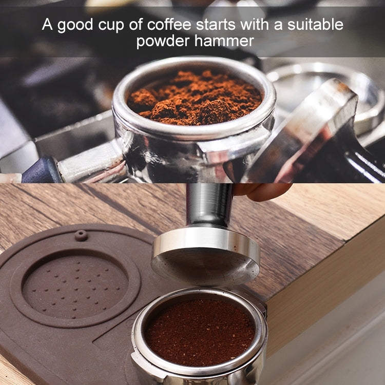 Pressa per polvere a pressione costante in allumina con martello per polvere di caffè in acciaio inossidabile, 58mm Black