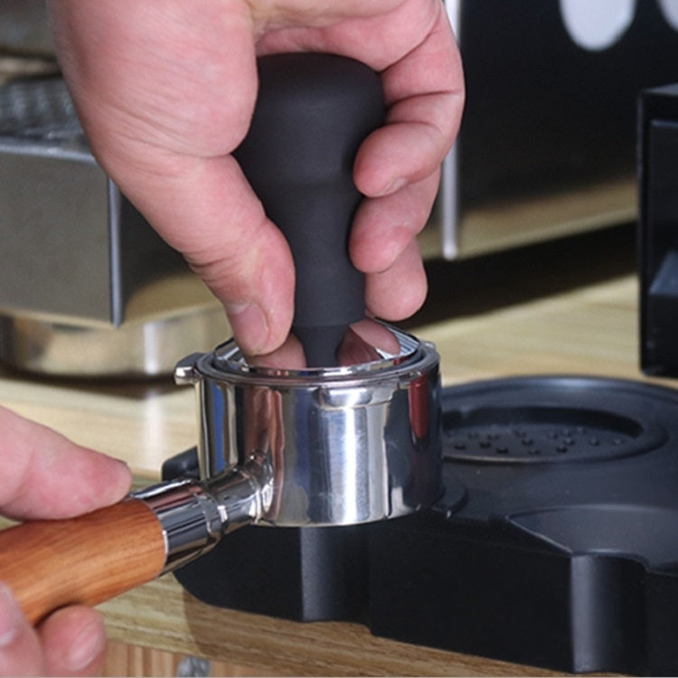 Pressa per polvere a pressione costante in allumina con martello per polvere di caffè in acciaio inossidabile, 58mm Black