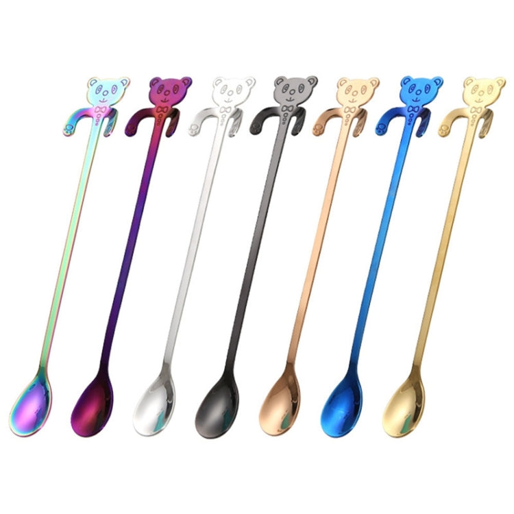 Simpatico cucchiaio da orso con manico lungo, cucchiaio, strumenti per bere il caffè, Cute Bear(Blue), Cute Bear, Cute Bear(Black), Cute Bear(Gold Plating), Cute Bear(Rose Gold), Cute Bear(Rainbow)