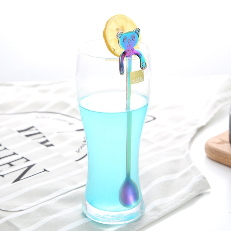 Simpatico cucchiaio da orso con manico lungo, cucchiaio, strumenti per bere il caffè, Cute Bear(Blue), Cute Bear, Cute Bear(Black), Cute Bear(Gold Plating), Cute Bear(Rose Gold), Cute Bear(Rainbow)
