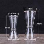 2 pezzi PC piccolo misurino dispositivo a doppia testa graduata per tè al latte scala tazza strumento di misurazione Oz, Large, Small