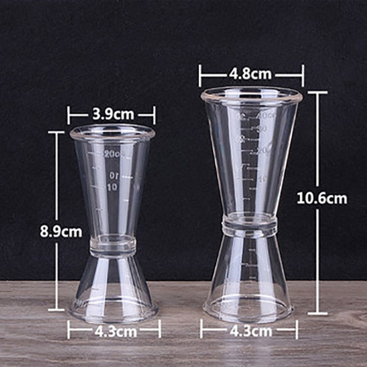 2 pezzi PC piccolo misurino dispositivo a doppia testa graduata per tè al latte scala tazza strumento di misurazione Oz, Large, Small
