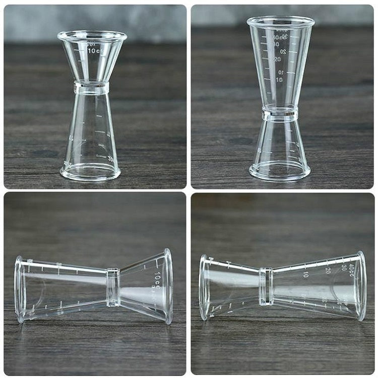 2 pezzi PC piccolo misurino dispositivo a doppia testa graduata per tè al latte scala tazza strumento di misurazione Oz, Large, Small