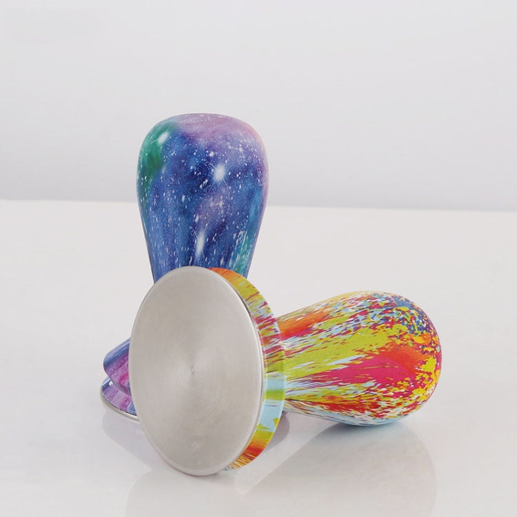 Accessori per caffè con pressa per polvere in acciaio inossidabile 304, manico in silicone satinato colorato, manomissione per caffè da 58 mm, Starry Sky, Stripe, Colorful, Milk White
