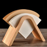 Portafiltro per caffè Portafiltro per caffè Scatola per filtro Espositore per staffa di base in carta, Wooden V Holder