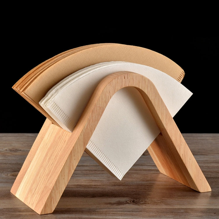 Portafiltro per caffè Portafiltro per caffè Scatola per filtro Espositore per staffa di base in carta, Wooden V Holder
