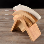 Portafiltro per caffè Portafiltro per caffè Scatola per filtro Espositore per staffa di base in carta, Wooden V Holder