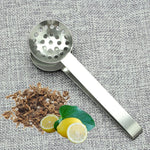 Pinze per bustine di tè rotonde in acciaio inossidabile da 2 pezzi, Squeezer Holder Grip
