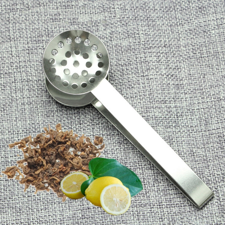 Pinze per bustine di tè rotonde in acciaio inossidabile da 2 pezzi, Squeezer Holder Grip