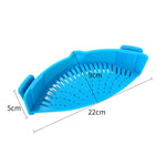 Filtro pentola in silicone Clip da cucina Filtro pentola Scarico liquido in eccesso Scarico pasta Pentole per verdure